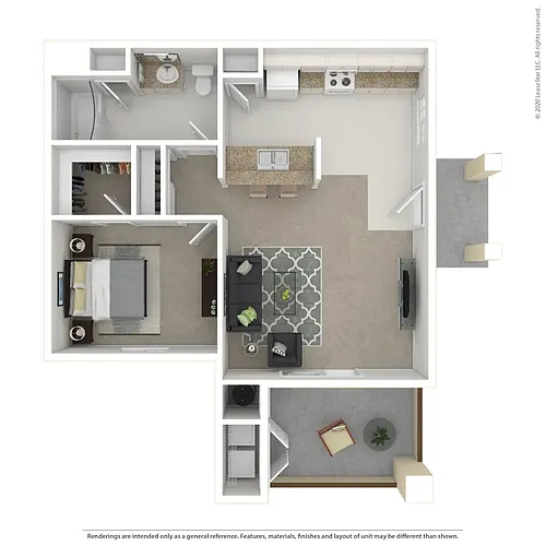 Floor plan 1 Bed 1 Bath
