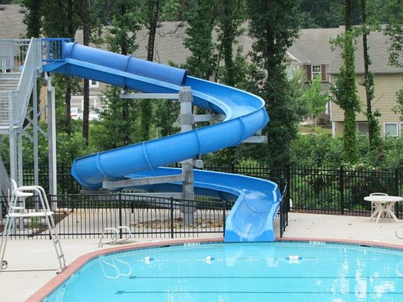 pool with slide!