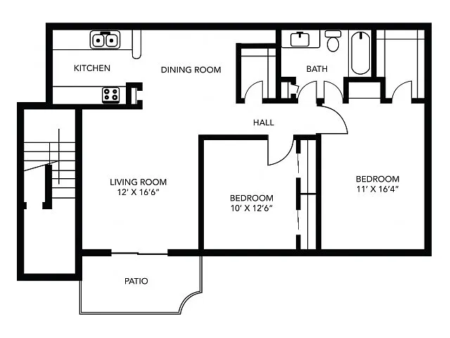 Floor plan Two Bedroom B