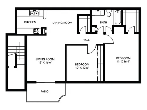 Floor plan Two Bedroom B