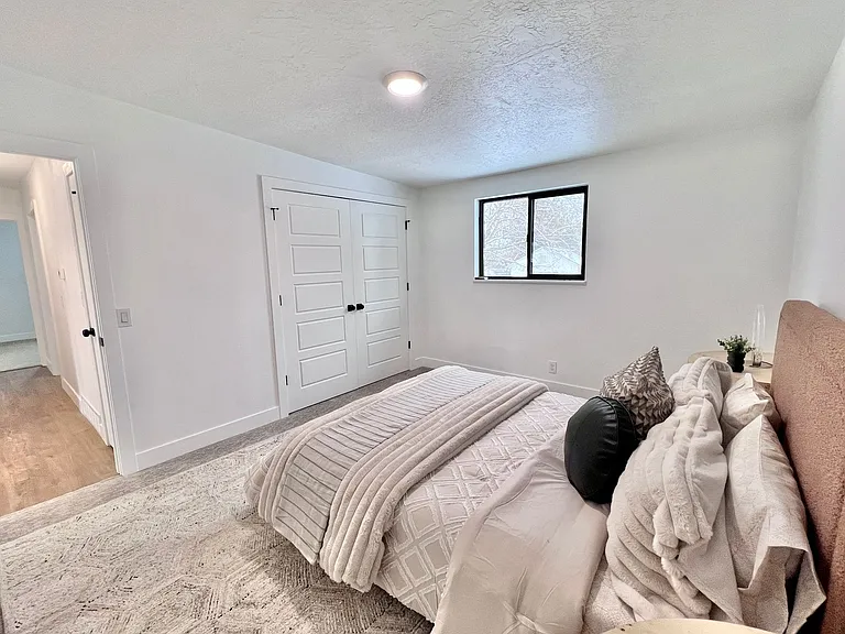 Furnitured bedroom.