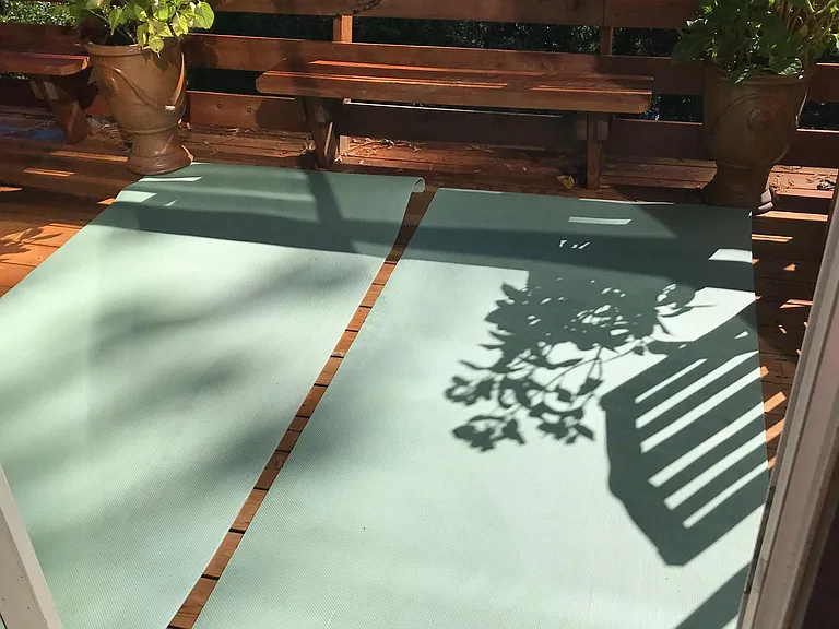 Deck with yoga matts