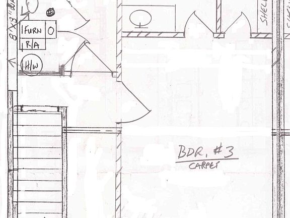 1st Floor with entrance and stairs to 2nd floor