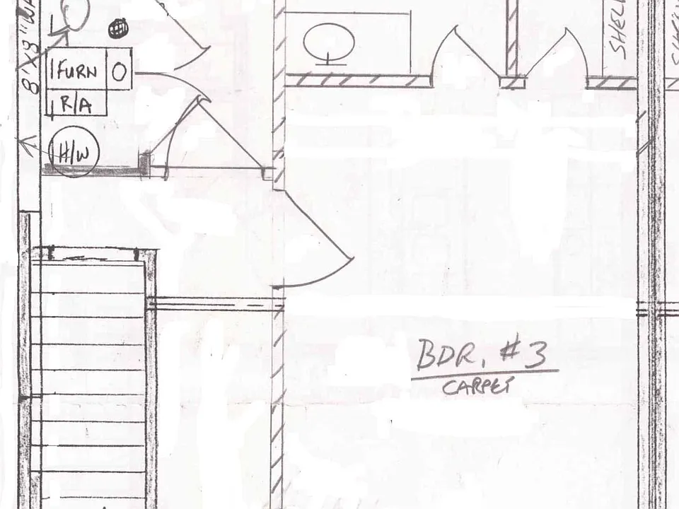 1st Floor with entrance and stairs to 2nd floor