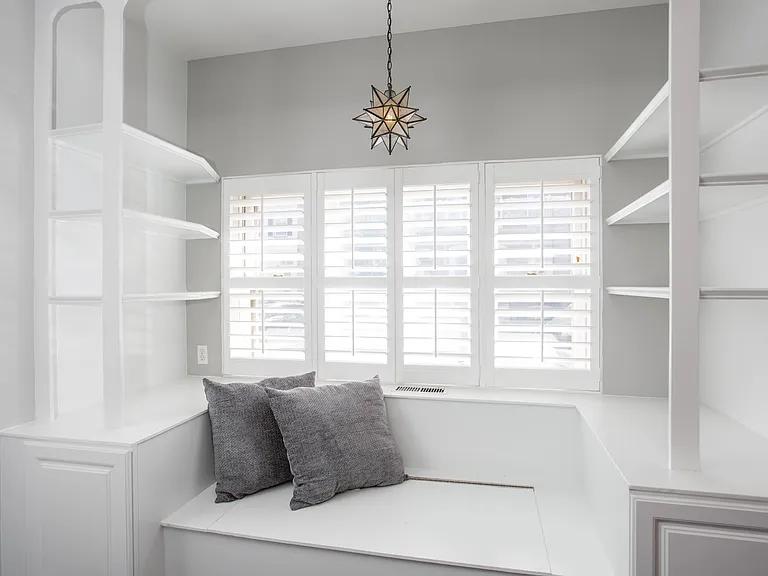living room window (built in shelves & bench)
