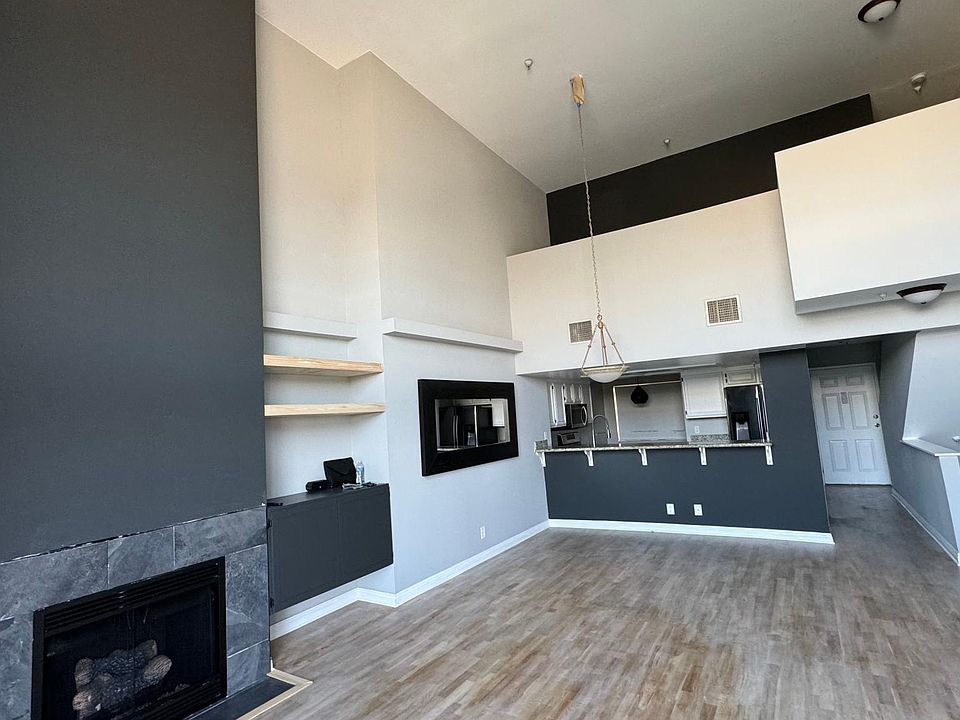 Grand open room with Gas Fireplace