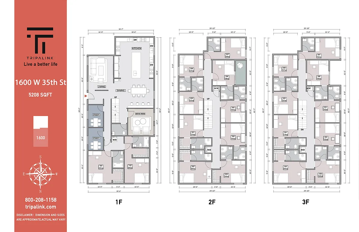 Floor plan 1600 W 35TH ST