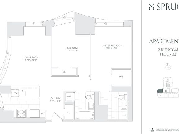 2nd image of 8 Spruce St APT 32T