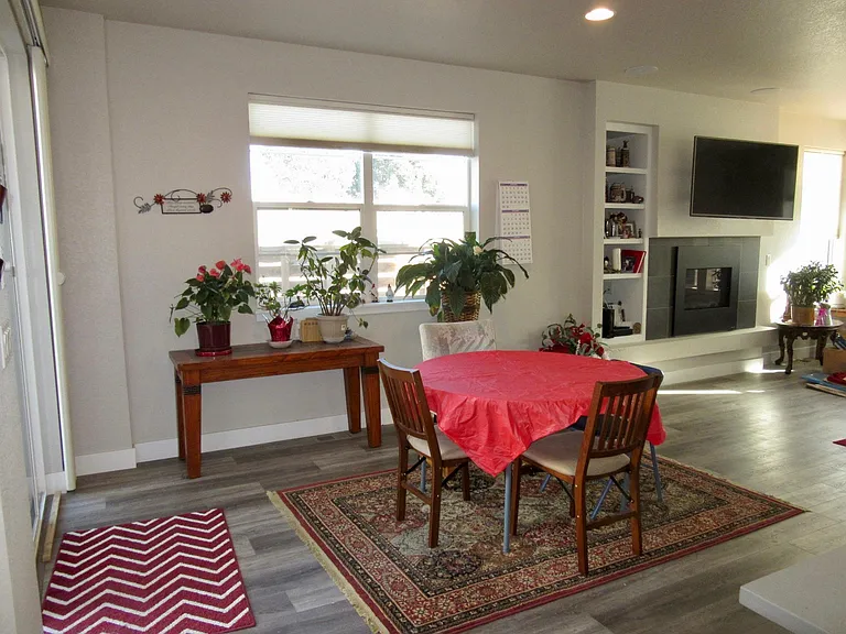 Dining area, door to back patio to left