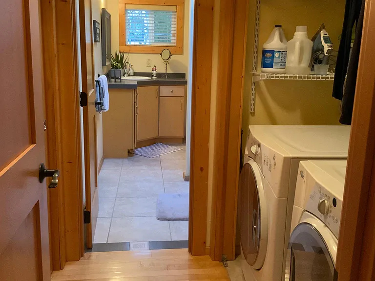 Laundry upstairs, connects to the