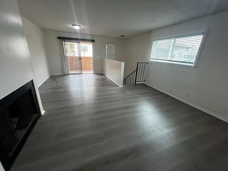Open floor plan living and dining room.