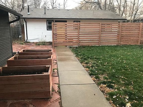 View of fenced area in front of the cottage