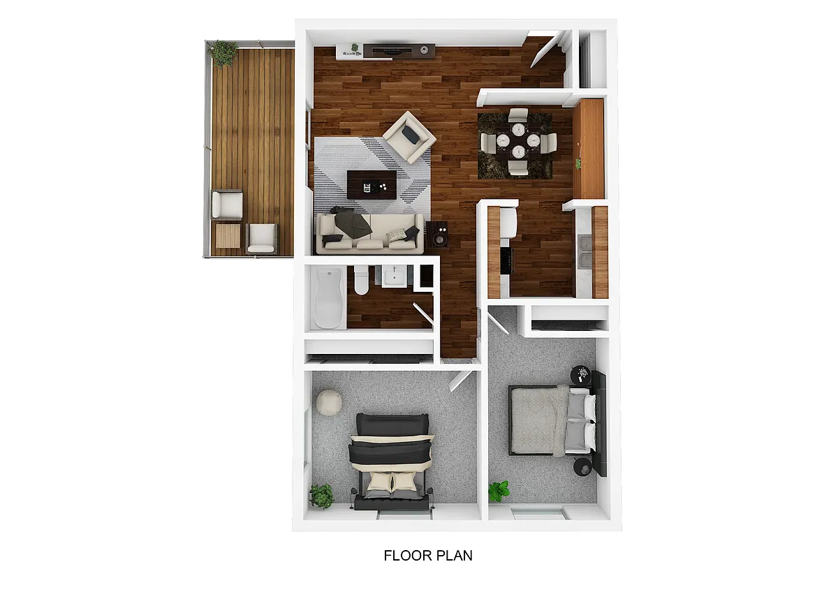 Floor plan 2x1 Eldorado (Fully Renovated)