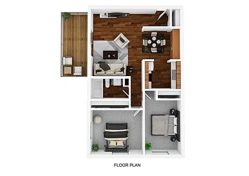 Floor plan 2x1 Eldorado (Fully Renovated)