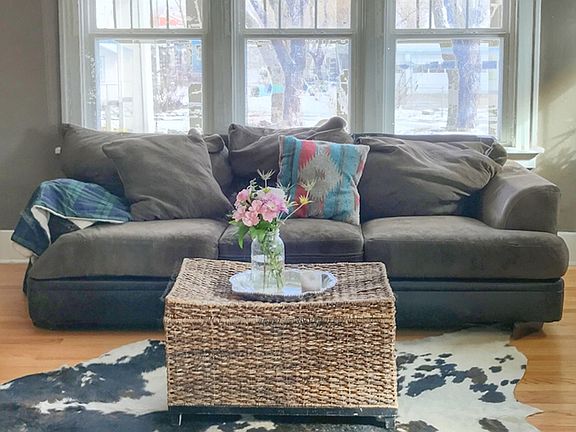 Front view, living room