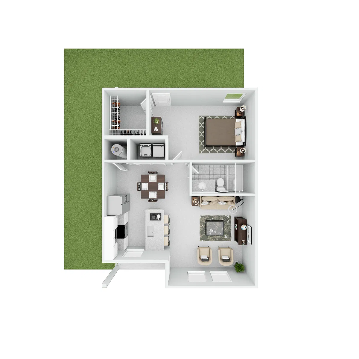 Floor plan Pearl One Bed One Bath