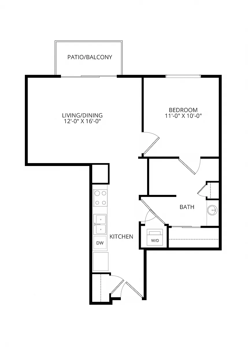 Floor plan B03 1X1