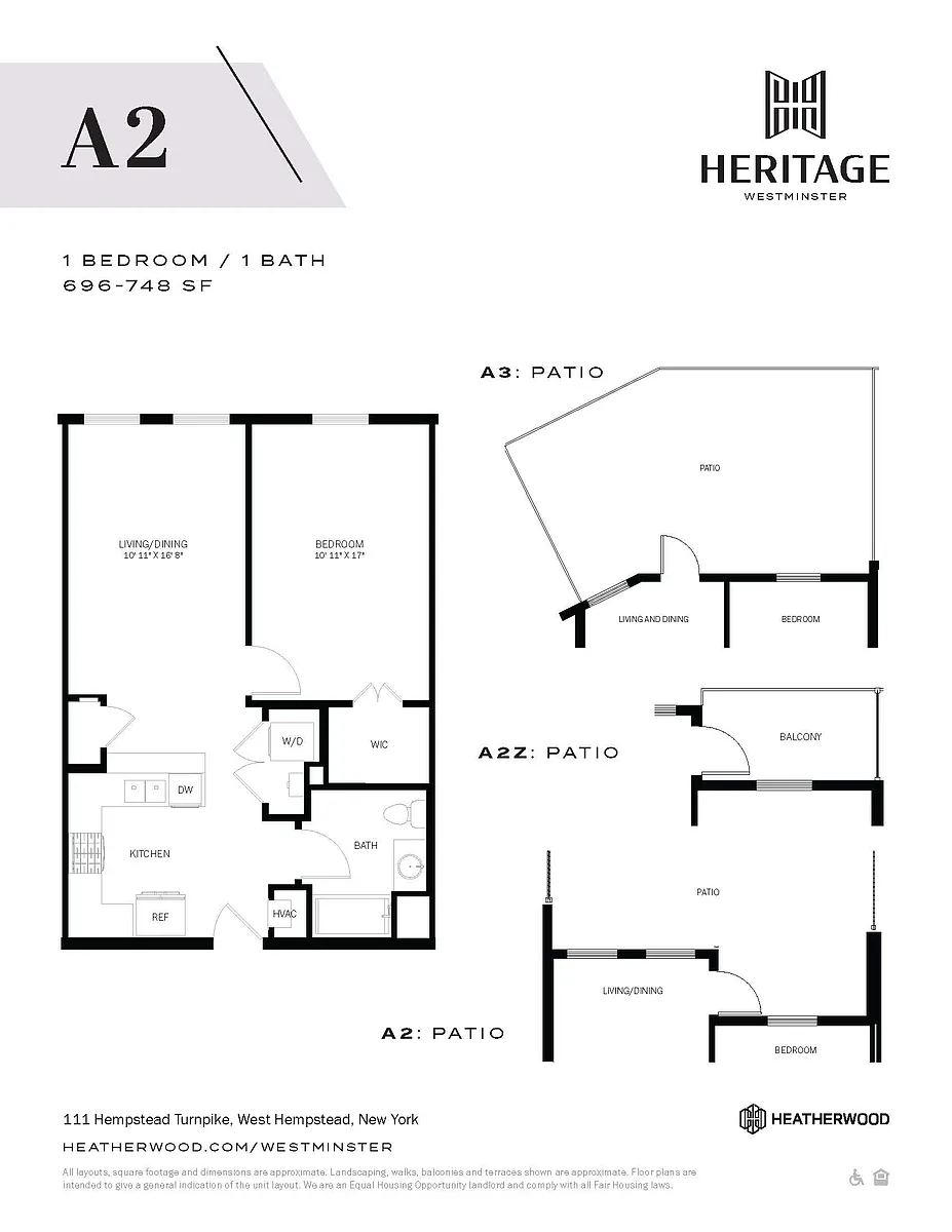 Floor plan 1 Bed, 1 Bath - A2
