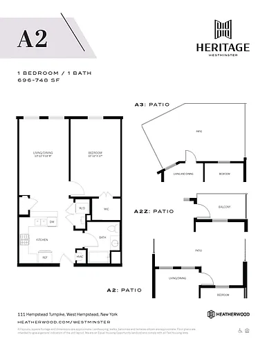 Floor plan 1 Bed, 1 Bath - A2