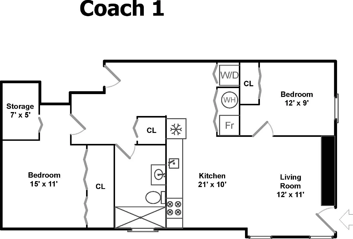 2 bed, 1.0 bath, $1,995 — Photo 2