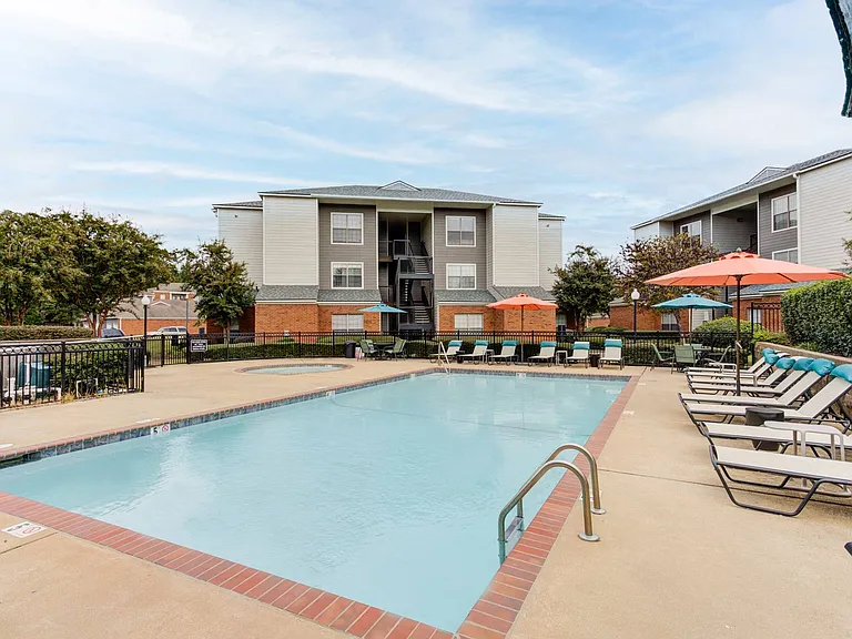 Large Swimming Pool with Lounge Chairs