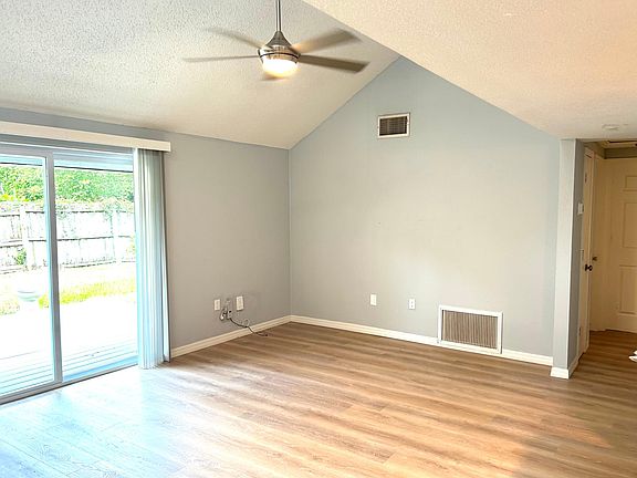 Vaulted ceilings in the living room