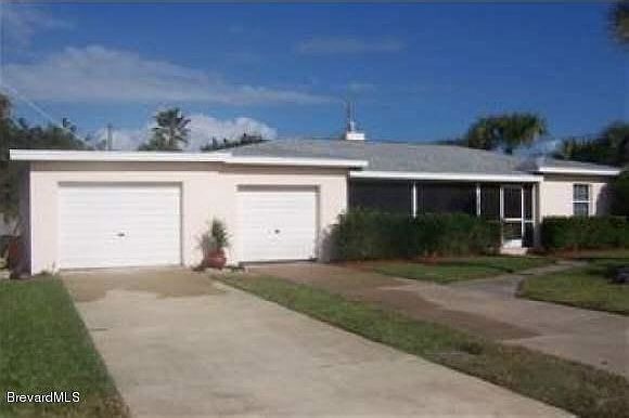 front of home , large 2 car gargage