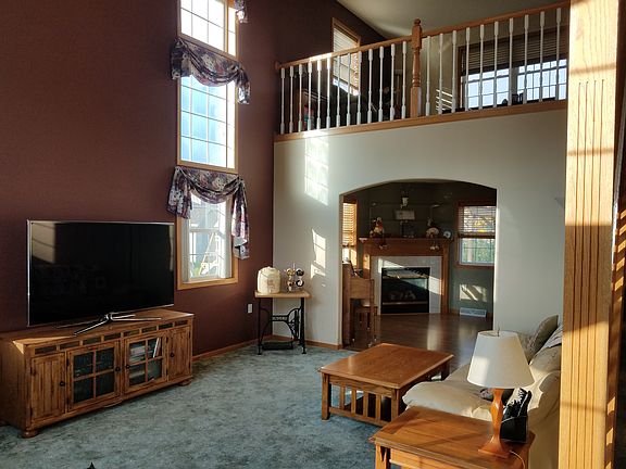 LR , DR w fireplace