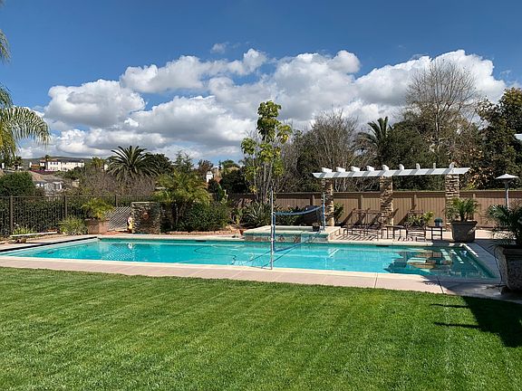 View of pool from lawn