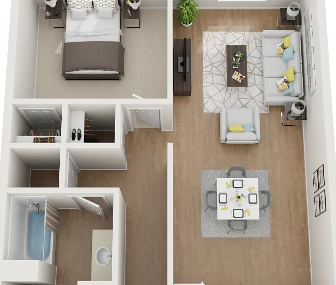 1x1 A Floorplan Diagram