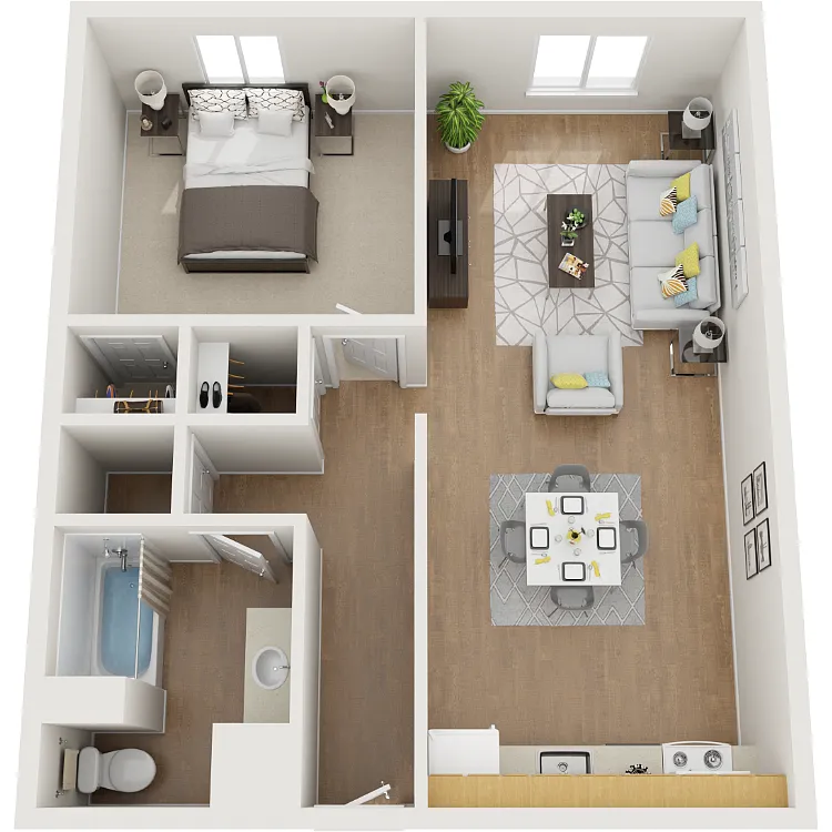 Floor plan 1X1 A