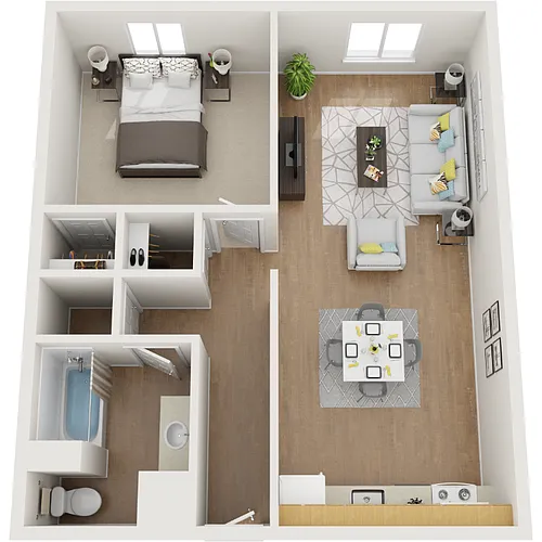 Floor plan 1X1 A