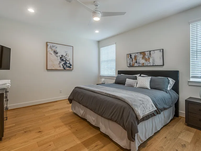 Primary bed room with 2 walkin closets and ensuite bathroom