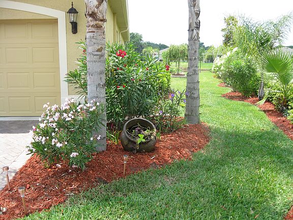 Mulched beds.