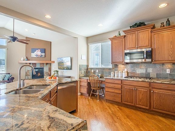 Open kitchen facing living room