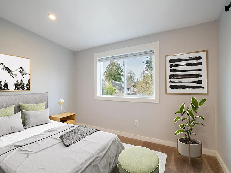 Bedroom 2. This image shows a virtually furnished space. Bedrooms come unfurnished.