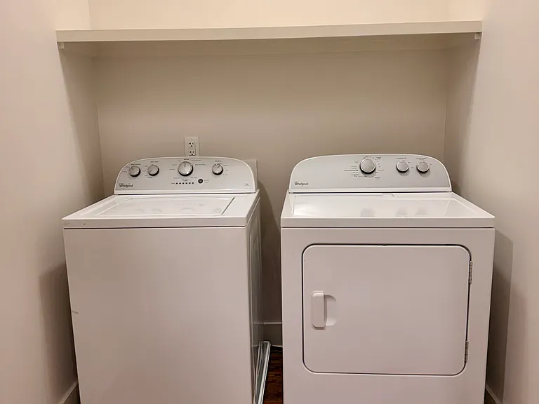 Comes with a washer and dryer