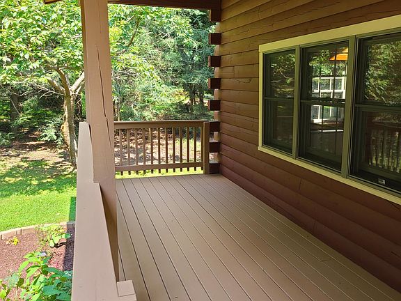 Front porch runs the length of the house