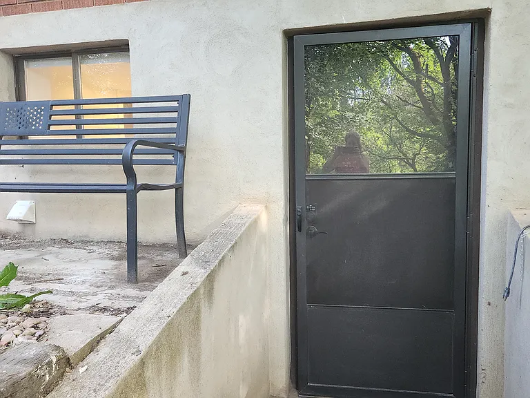 Separate basement entrance. Stairs to entrance.