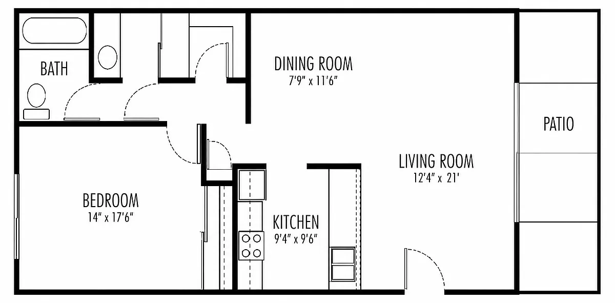 Floor plan 1-Bedroom