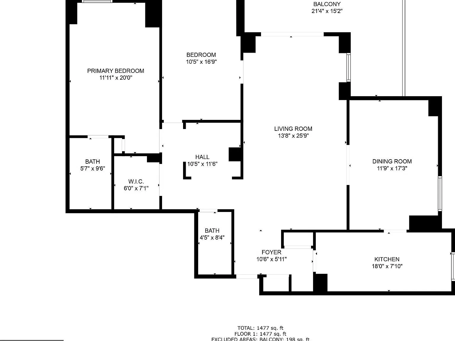 2 bed, 2.0 bath, 1476 sqft, $3,200 — Photo 2