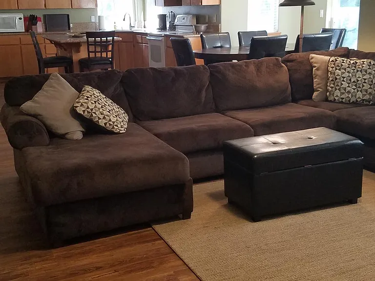 Family room, looking towards nook and kitchen
