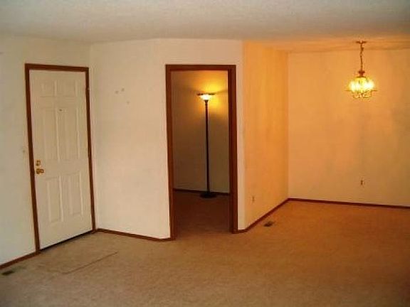 Front door, dining room,