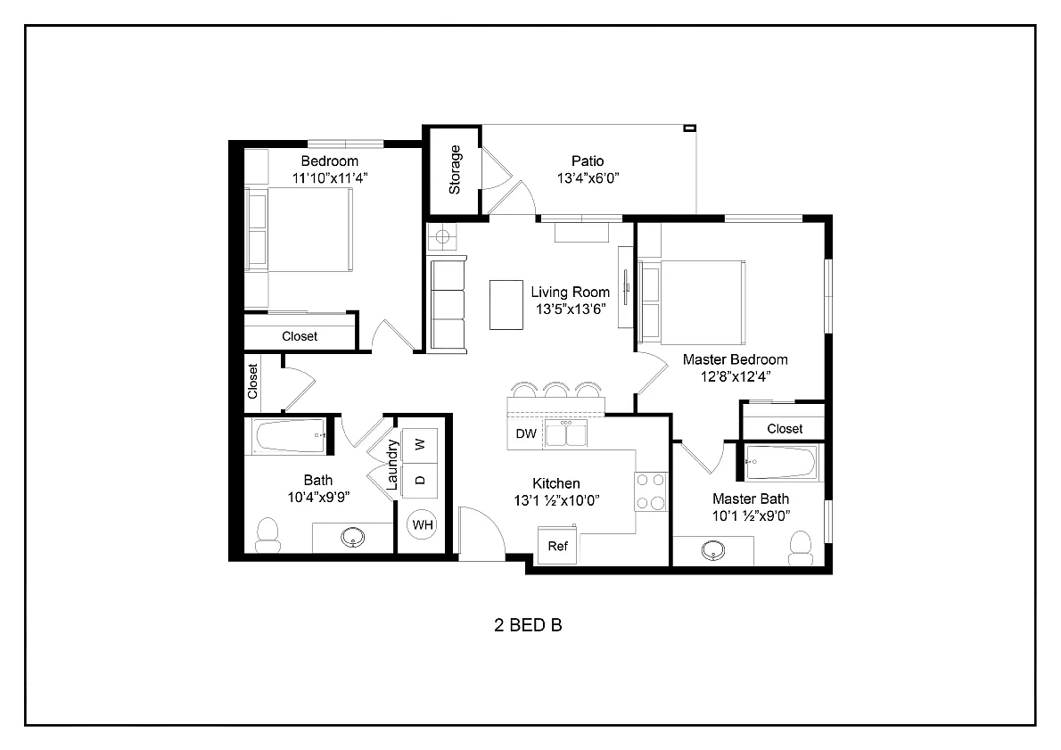 Floor plan 2 Bed B