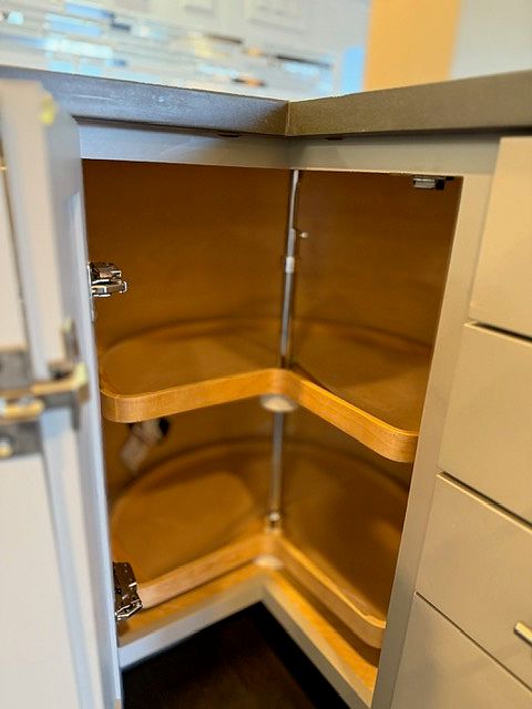 rotating shelves in kitchen