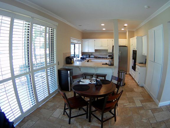 View of Kitchen from Fire place