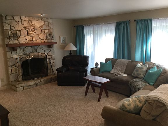 Family Room, Stone Fireplace