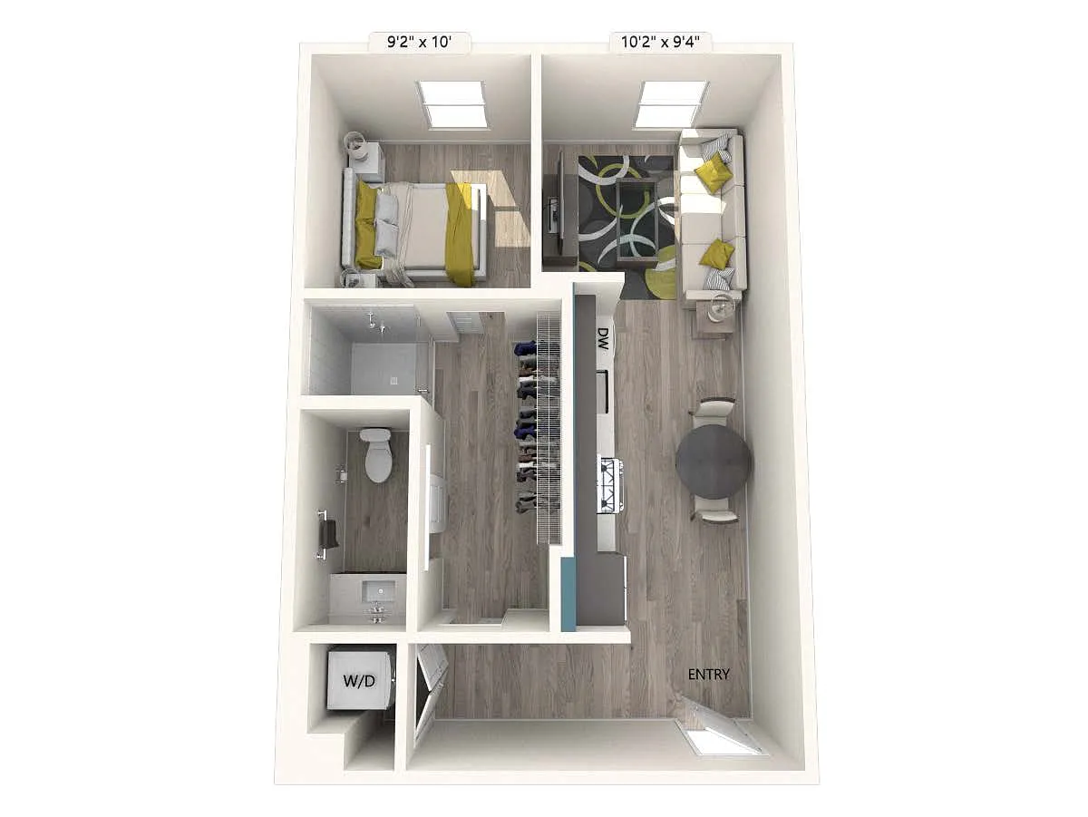 Floor plan AM3V-FinishII-602sf
