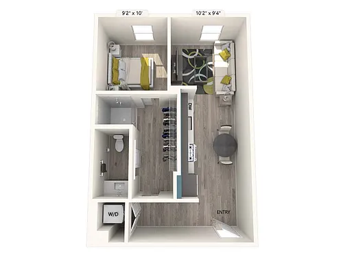 Floor plan AM3V-FinishII-602sf