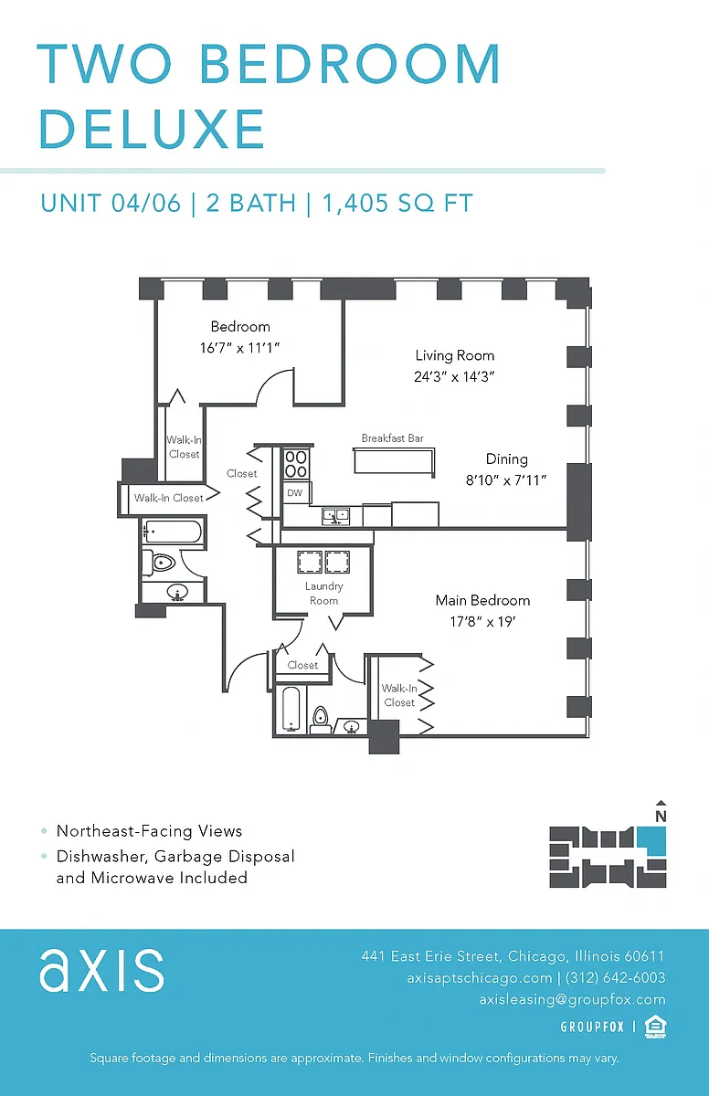 Floor plan Two Bedroom Deluxe